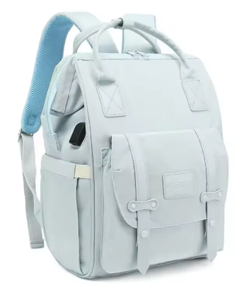 Sac à langer bleu à motifs jaunes, noir et  rose - BabyCarry