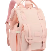 Sac à langer bleu à motifs jaunes, noir et  rose - BabyCarry