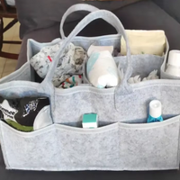 Organisateur de couches et objets avec poches – Panier de rangement en coton pour bébés et animaux - RangéCoton