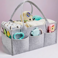 Organisateur de couches et objets avec poches – Panier de rangement en coton pour bébés et animaux - RangéCoton