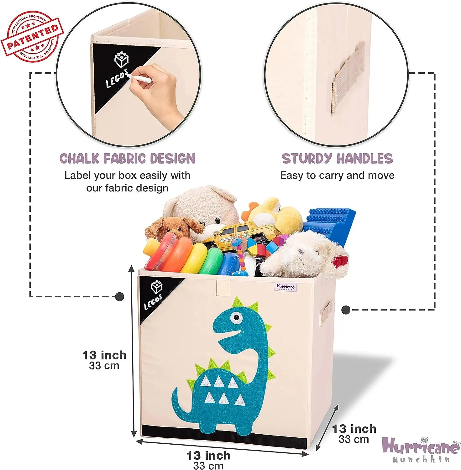 Boîte de Rangement Pliable en Tissu avec Motifs Animaux - BoxAnimauxPliant