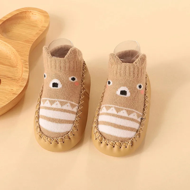 Chaussettes Antidérapantes Bébé | Semelle en Liège et Cuir - SemeLiège