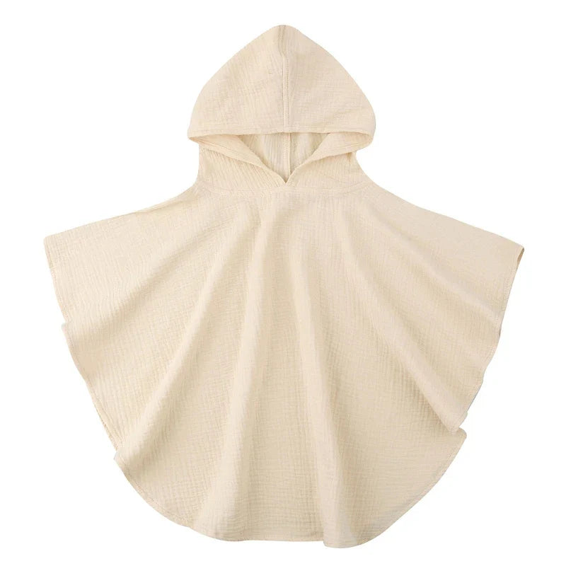 Poncho de Bain 100% Coton Bio, Pour 1-3 Ans - BébéDouce