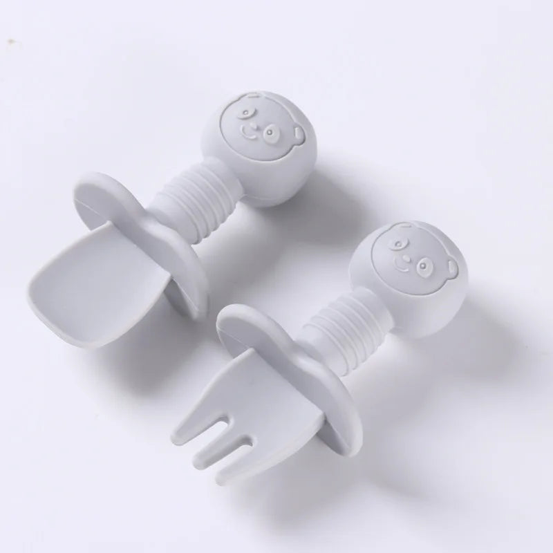 Set de 2 Couverts en Silicone pour Bébé - DouceMiam