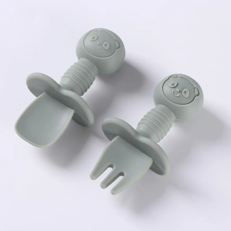 Set de 2 Couverts en Silicone pour Bébé - DouceMiam