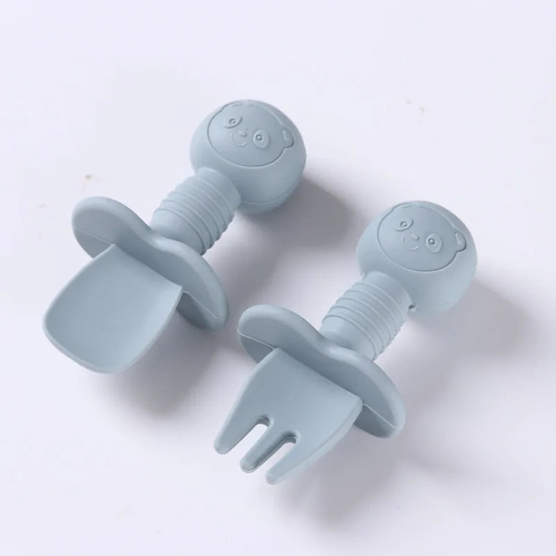 Set de 2 Couverts en Silicone pour Bébé - DouceMiam