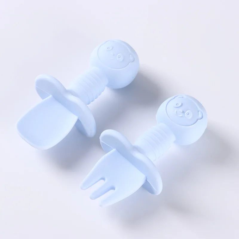 Set de 2 Couverts en Silicone pour Bébé - DouceMiam