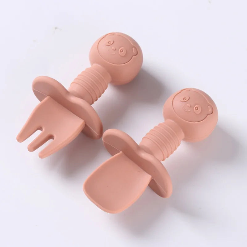 Set de 2 Couverts en Silicone pour Bébé - DouceMiam