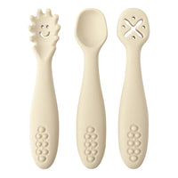 Set de 3 Couverts en Silicone pour bébé, Plusieurs Couleurs - Couviset
