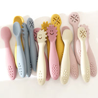 Set de 3 Couverts en Silicone pour bébé, Plusieurs Couleurs - Couviset