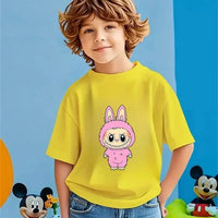 T-shirt Enfant Coton 100% Doux – Tailles 3 à 14 Ans – Plusieurs Couleurs