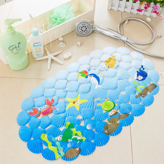 Tapis de Douche pour Enfant - Dessin Animé Animal Marin PVC - MarineAnimalMat