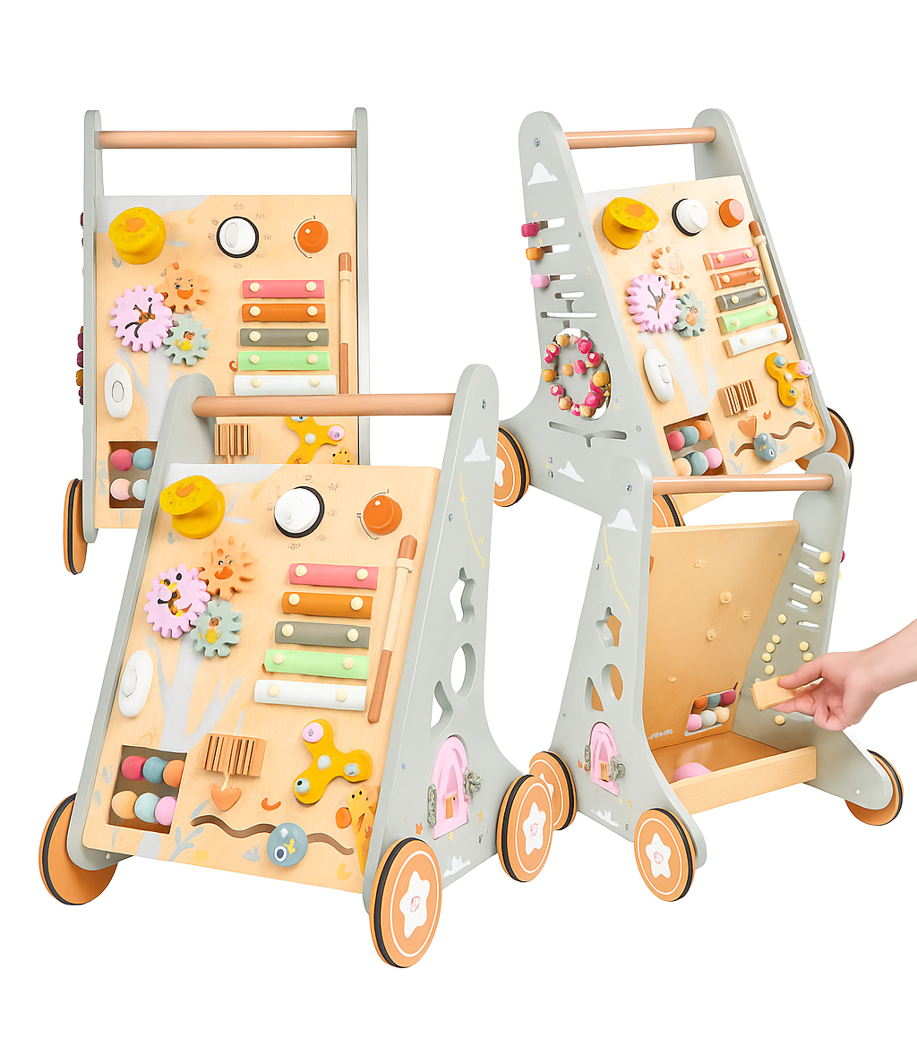 Trotteur bébé en bois Montessori pliable – Bambilo
