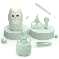 Trousse de Soins Bébé Hibou - Coupe-Ongles, Ciseaux, Lime et Pincette sans BPA - HootCare