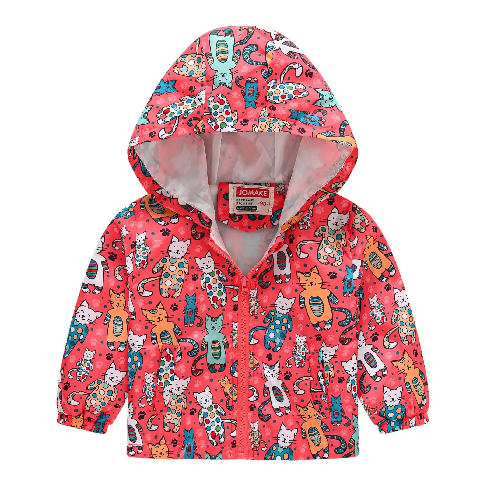 Veste Enfant Imperméable et Coupe-Vent avec Capuche et Zip - VentProtégé