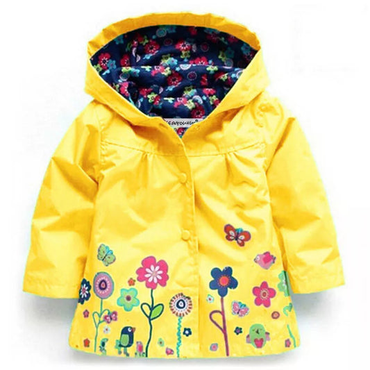 Veste Imperméable Multicolore pour Enfants  avec Capuche et Zip - RainyKid