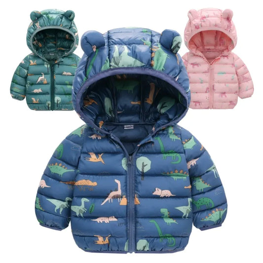 Veste à Capuche Chaude Dinosaure pour bébés - DinoChaud