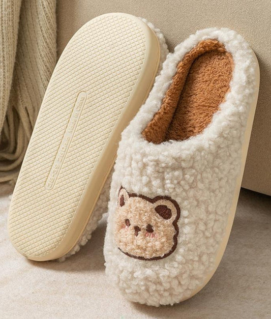 Chaussons Douceur Ourson Beige - ConfoDouceur