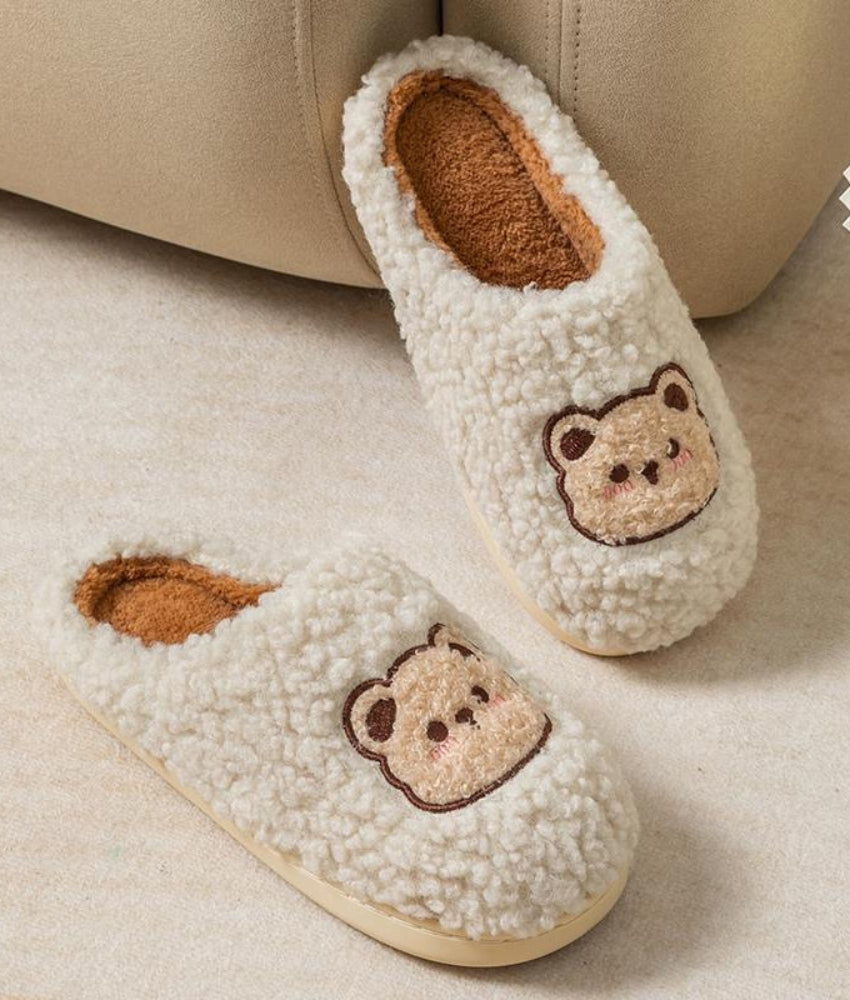 Chaussons Douceur Ourson Beige - ConfoDouceur