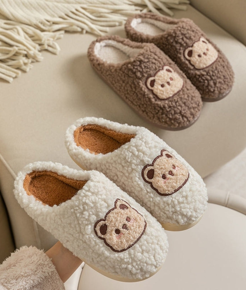 Chaussons Douceur Ourson Beige - ConfoDouceur