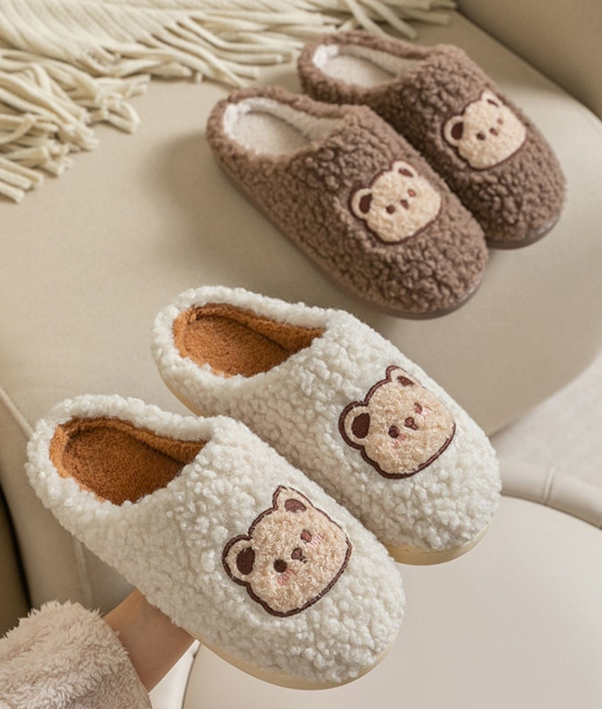 Chaussons Douceur Ourson Marron- ConfoDouceur