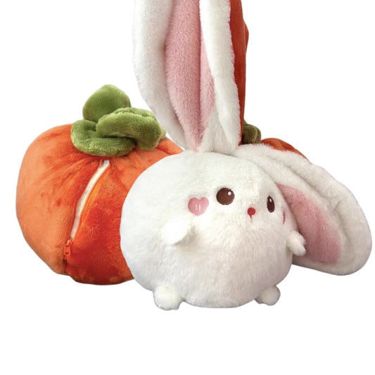 Grosse Peluche Lapin Réversible Tomate - Lapomagic