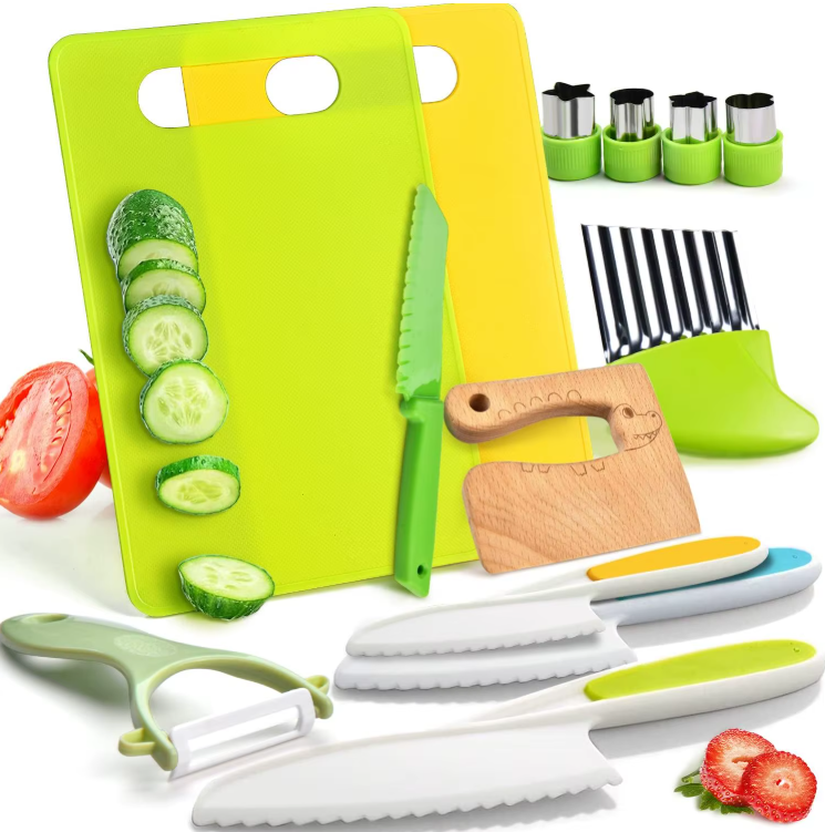 Couteau Enfant Sécurisé en Plastique – Apprentissage de la Cuisine (3+ ans) - CouPlast