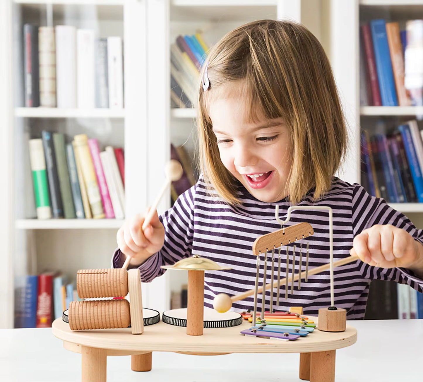 Ensemble d’Éveil Musical pour Bébé – Jouets Sonores en Bois et Métal (6 mois +) - MusiÉveil