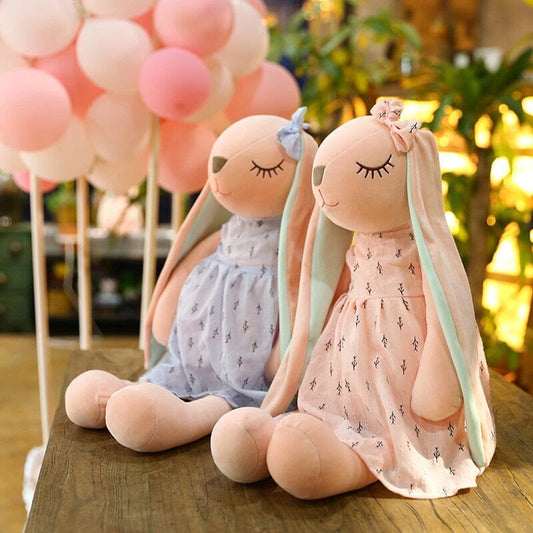 Doudou Lapin Rose pour Petite Fille - ChicLapin