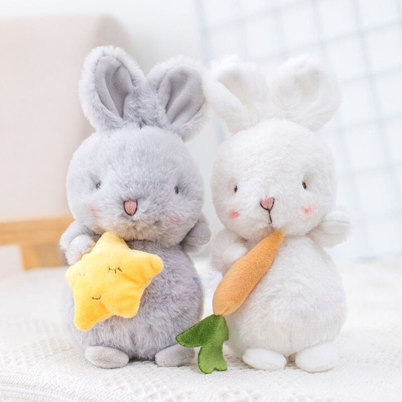 Peluche Lapin Bébé à Étoile ou Carotte  - BunnyStar