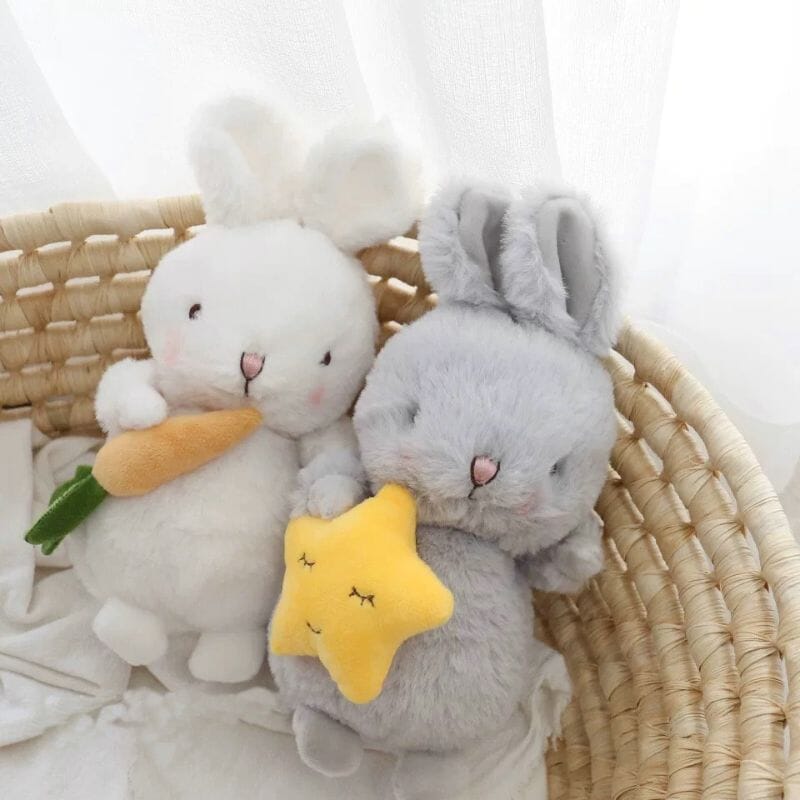 Peluche Lapin Bébé à Étoile ou Carotte  - BunnyStar