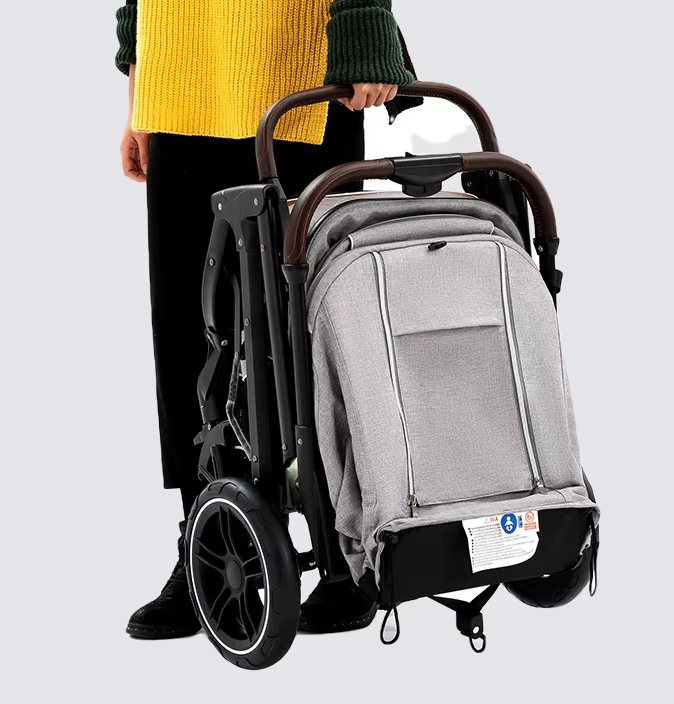 Poussette Bébé Haute Paysage Ultra-Légère – Pliable d’une Main, Voyage Avion, Amortisseurs 360°, Dossier Réglable 0-6 Ans