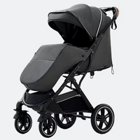 Poussette Bébé Haute Paysage Ultra-Légère – Pliable d’une Main, Voyage Avion, Amortisseurs 360°, Dossier Réglable 0-6 Ans