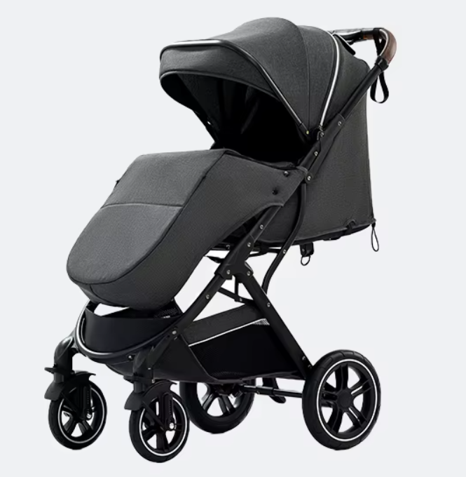 Poussette Bébé Haute Paysage Ultra-Légère – Pliable d’une Main, Voyage Avion, Amortisseurs 360°, Dossier Réglable 0-6 Ans