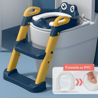 Réducteur de Toilette avec Marche Ajustable et Coussin Doux – Siège WC Enfant Pliable (1 à 7 ans) - Redutoil
