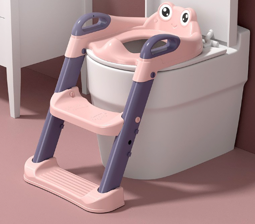 Réducteur de Toilette avec Marche Ajustable et Coussin Doux – Siège WC Enfant Pliable (1 à 7 ans) - Redutoil