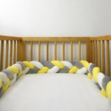 Tour de Lit Tressé jaune – Sécurité & Confort pour Bébé